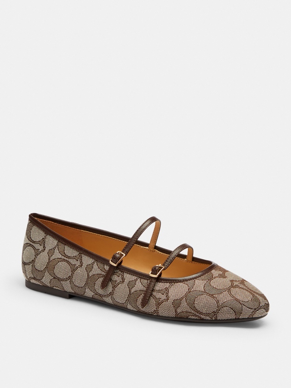 Coach Outlet Double Buckle Mary Jane In Signature Jacquard
